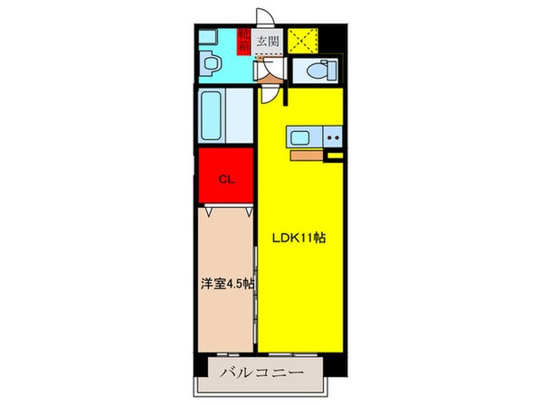 CROSS　COURT高槻富田駅前の物件間取画像